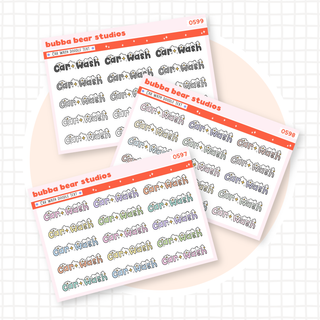 Car Wash Doodle Text Buy All (Set of 3) Bubba Bear Studios Car Wash Doodle Text