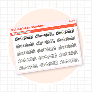 Car Wash Doodle Text Minimal Bubba Bear Studios Car Wash Doodle Text