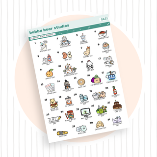 January Wacky Holidays Wacky Holidays - With Words Bubba Bear Studios January Wacky Holidays