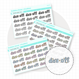 Day Off Doodle Text Buy All (Set of 3) Bubba Bear Studios Day Off Doodle Text