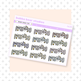 Payday Doodle Text Muted Bubba Bear Studios Payday Doodle Text