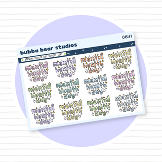 Mental Health Day Doodle Text Colorful Bubba Bear Studios Mental Health Day Doodle Text