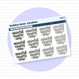 Mental Health Day Doodle Text Minimal Bubba Bear Studios Mental Health Day Doodle Text