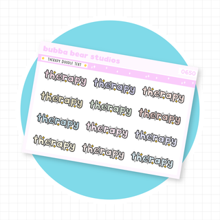 Therapy Doodle Text Muted Bubba Bear Studios Therapy Doodle Text