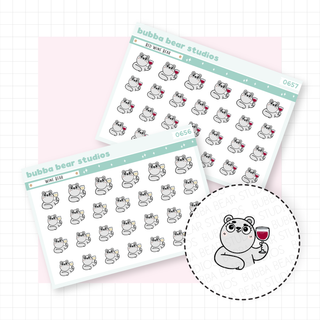 Wine Bear Buy All (Set of 2) Bubba Bear Studios Wine Bear Stationery