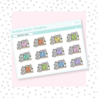 Bookshelf Bear Colorful Bubba Bear Studios Bookshelf Bear