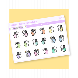 Nail Polish Bears Colorful Bubba Bear Studios Nail Polish Bears
