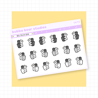 Nail Polish Bears Minimal Bubba Bear Studios Nail Polish Bears