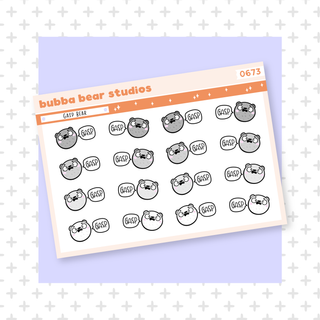 Gasp Bear Minimal Bubba Bear Studios Gasp Bear