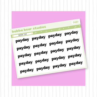 Payday Text Bubba Bear Studios Payday Text