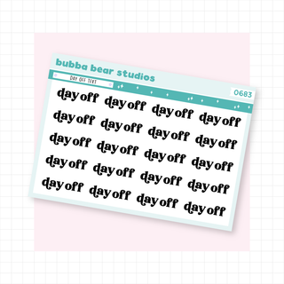 Day Off Text Bubba Bear Studios Day Off Text