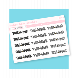 This Week Doodle Text Minimal Bubba Bear Studios This Week Doodle Text