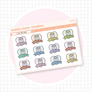 I Love Me Bear Colorful Bubba Bear Studios I Love Me Bear