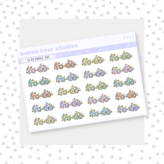 To Do Doodle Text Colorful Bubba Bear Studios To Do Doodle Text