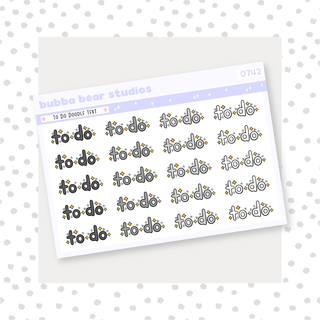 To Do Doodle Text Minimal Bubba Bear Studios To Do Doodle Text
