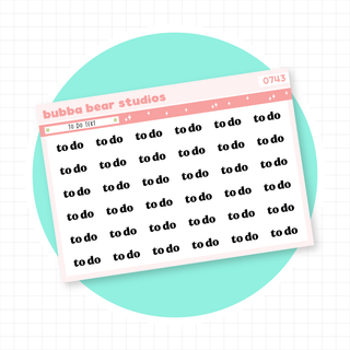 To Do Text Bubba Bear Studios To Do Text