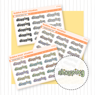 Shopping Doodle Text Buy All (Set of 3) Bubba Bear Studios Shopping Doodle Text