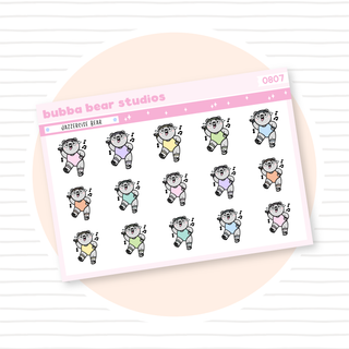 Jazzercise Bear Colorful Bubba Bear Studios Jazzercise Bear