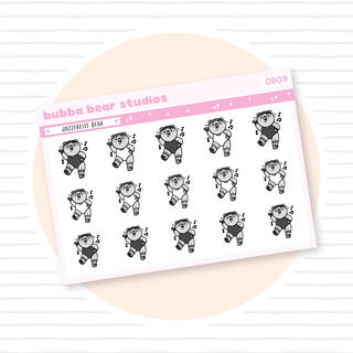 Jazzercise Bear Minimal Bubba Bear Studios Jazzercise Bear