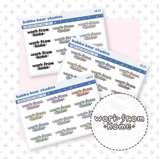 Work From Home Doodle Text Buy All (Set of 3) Bubba Bear Studios Work From Home Doodle Text