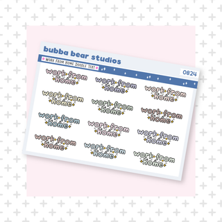 Work From Home Doodle Text Muted Bubba Bear Studios Work From Home Doodle Text