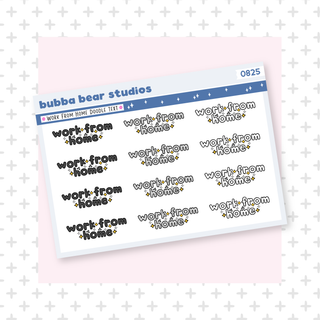 Work From Home Doodle Text Minimal Bubba Bear Studios Work From Home Doodle Text