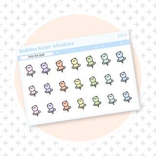 Push Pin Bear Colorful Bubba Bear Studios Push Pin Bear