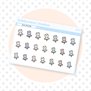 Push Pin Bear Muted Bubba Bear Studios Push Pin Bear