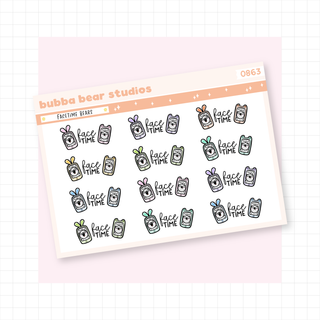 Facetime Bears Colorful Bubba Bear Studios Facetime Bears