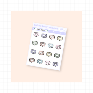 Heart Bubble Muted Bubba Bear Studios Heart Bubble