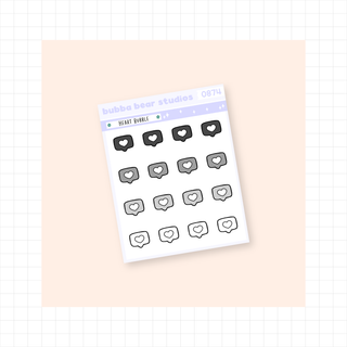 Heart Bubble Minimal Bubba Bear Studios Heart Bubble