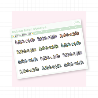 Bike Ride Doodle Text Colorful Bubba Bear Studios Bike Ride Doodle Text