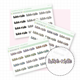 Bike Ride Doodle Text Buy All (Set of 3) Bubba Bear Studios Bike Ride Doodle Text