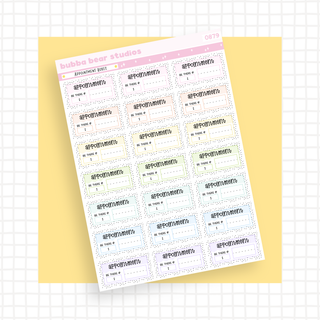 Appointment Boxes Colorful Bubba Bear Studios Appointment Boxes