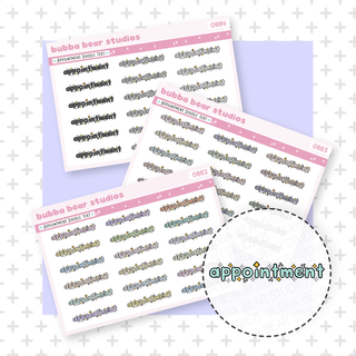 Appointment Doodle Text Buy All (Set of 3) Bubba Bear Studios Appointment Doodle Text
