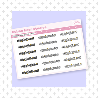 Appointment Doodle Text Minimal Bubba Bear Studios Appointment Doodle Text
