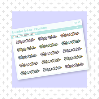 Flea + Tick Doodle Text Colorful Bubba Bear Studios Flea + Tick Doodle Text
