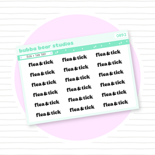 Flea + Tick Text Bubba Bear Studios Flea + Tick Text