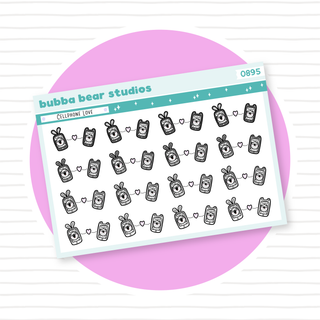 Cellphone Love Minimal Bubba Bear Studios Cellphone Love