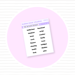 4x6 Album Tab Categories Tab Categories Bubba Bear Studios 4x6 Album Tab Categories Stationery