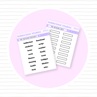 4x6 Album Tab Categories Buy All (Set of 2) Bubba Bear Studios 4x6 Album Tab Categories Stationery