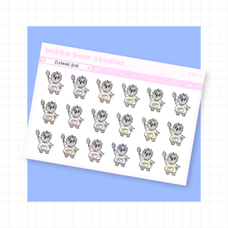 Cleaning Bear Muted Bubba Bear Studios Cleaning Bear