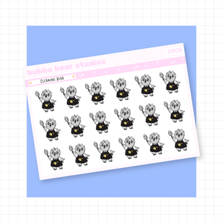 Cleaning Bear Minimal Bubba Bear Studios Cleaning Bear