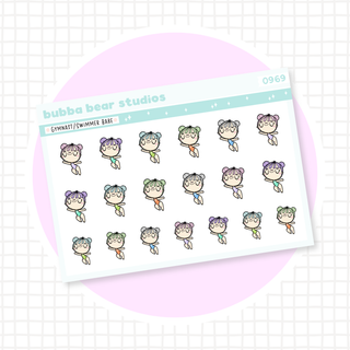 Gymnast/Swimmer Babes Option 1 Bubba Bear Studios Gymnast/Swimmer Babes