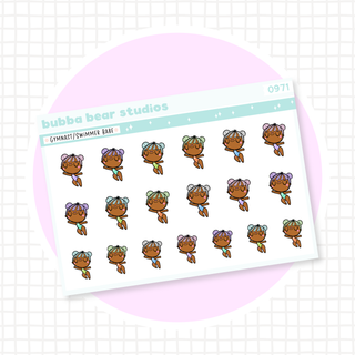 Gymnast/Swimmer Babes Option 3 Bubba Bear Studios Gymnast/Swimmer Babes