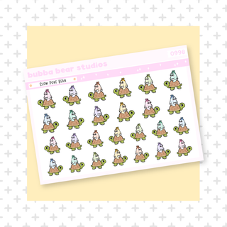 Slow Poke Bean Colorful Bubba Bear Studios Slow Poke Bean