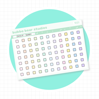 Checklist - Squares Colorful Bubba Bear Studios Checklist - Squares