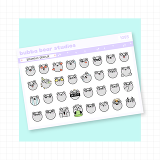 Bearmojis Sampler Grey Bears Bubba Bear Studios Bearmojis Sampler