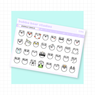 Bearmojis Sampler White Bears Bubba Bear Studios Bearmojis Sampler