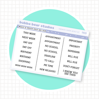 HOBONICHI COUSIN - Night of Mayhem Script Add-On Bubba Bear Studios HOBONICHI COUSIN - Night of Mayhem Script Add-On